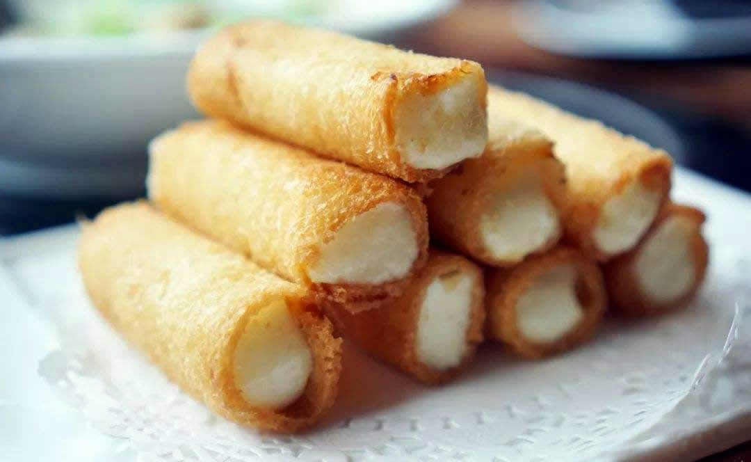 Fried crispy milk on a Shunde food tour