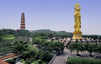 Guanyin on Lotus Mountain (Lianhuashan or Lianhua Mountain)